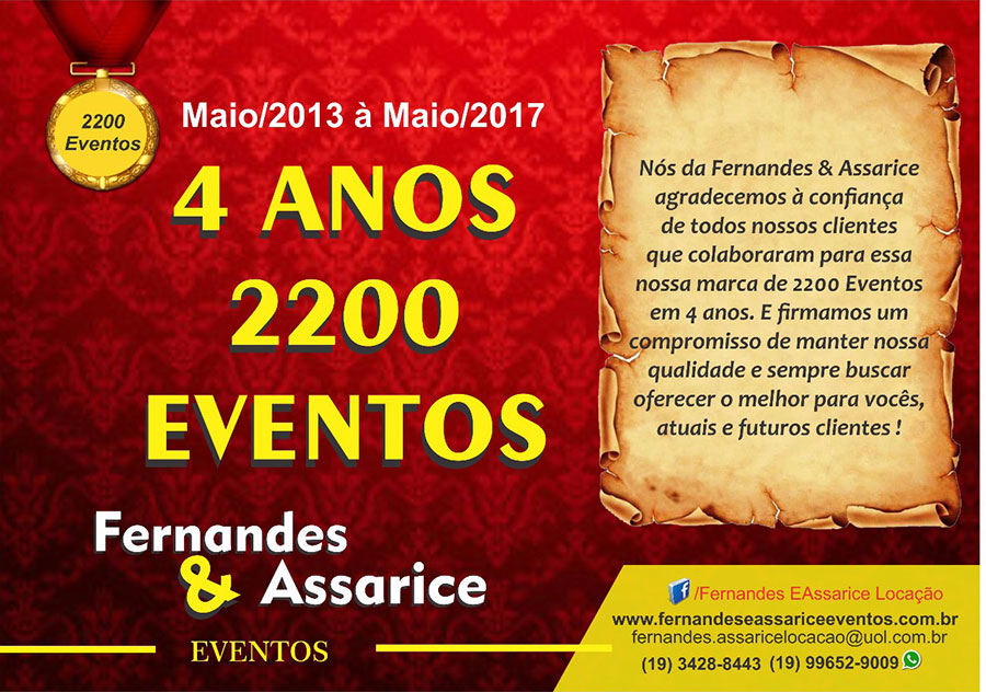 Organização de festas e eventos em Santa Rita - Piracicaba